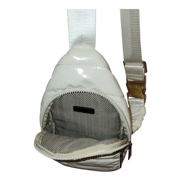 ah•dorned New York Crossbody Adjustable Small Sling Bag Optic White - Picture 6 of 13